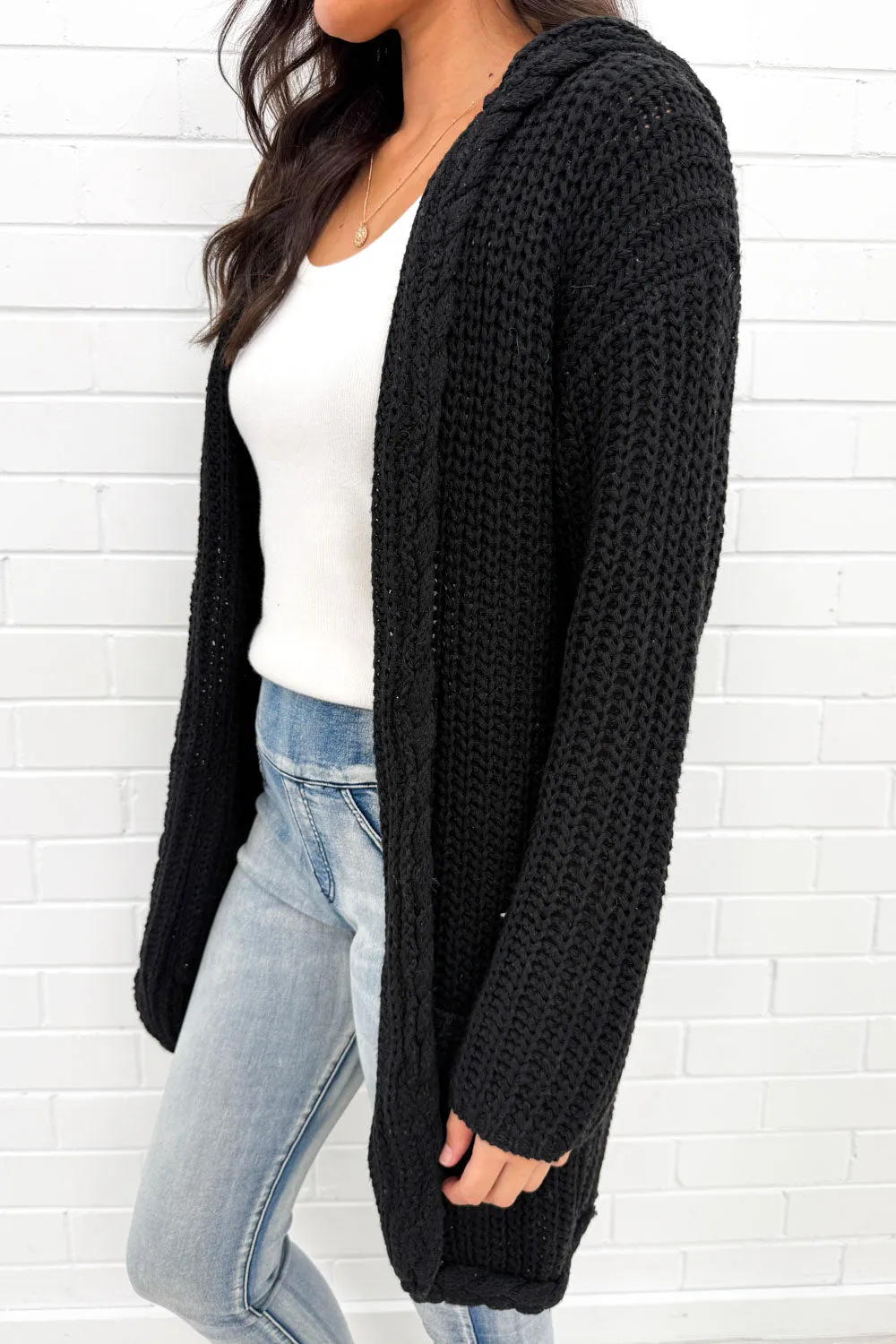 Hooded Knit Cardi