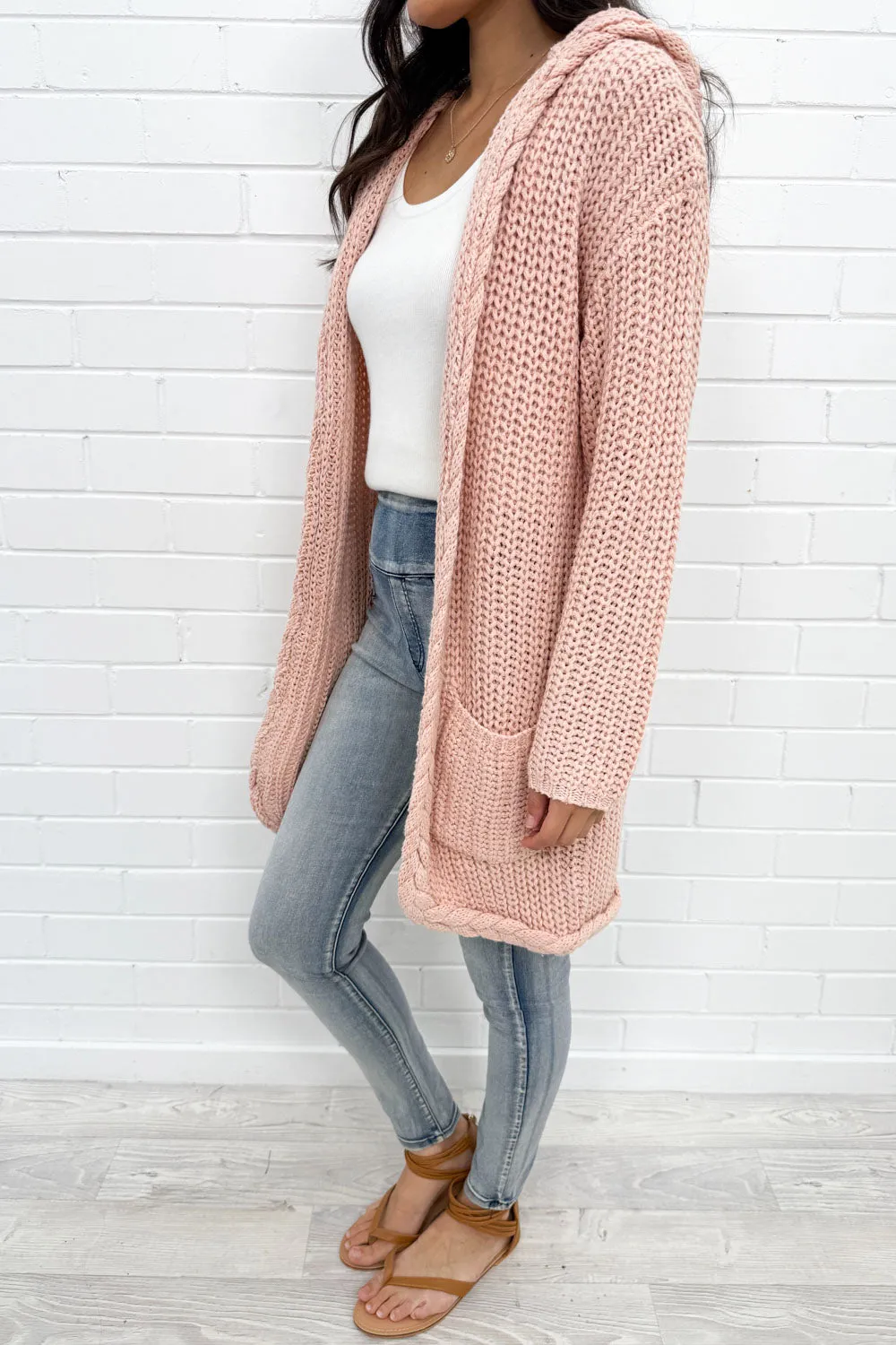 Hooded Knit Cardi