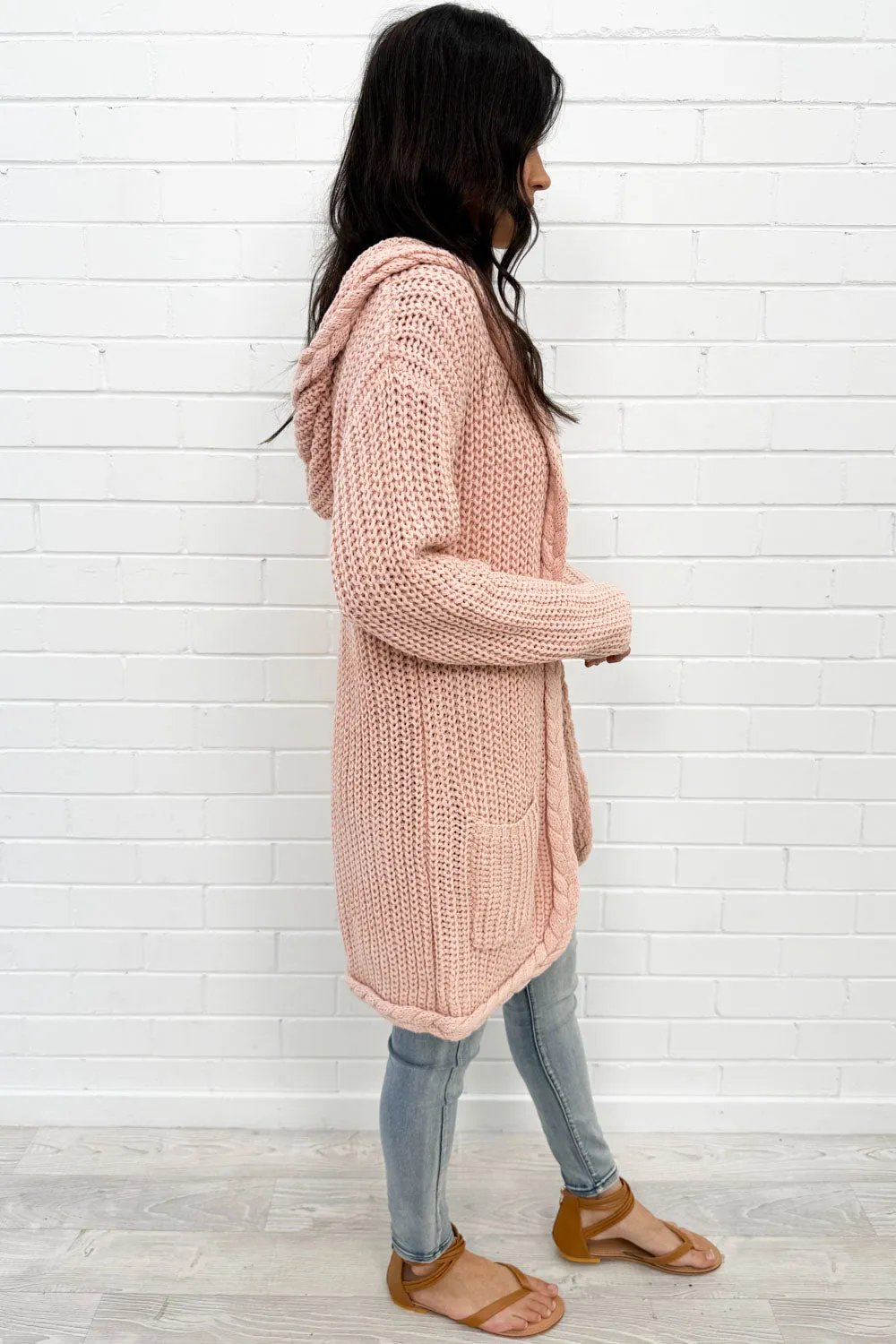 Hooded Knit Cardi