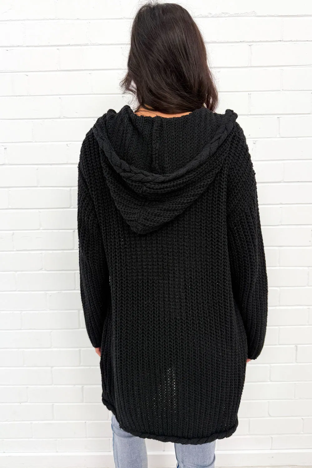 Hooded Knit Cardi