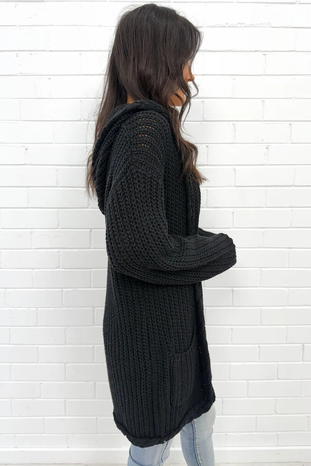 Hooded Knit Cardi