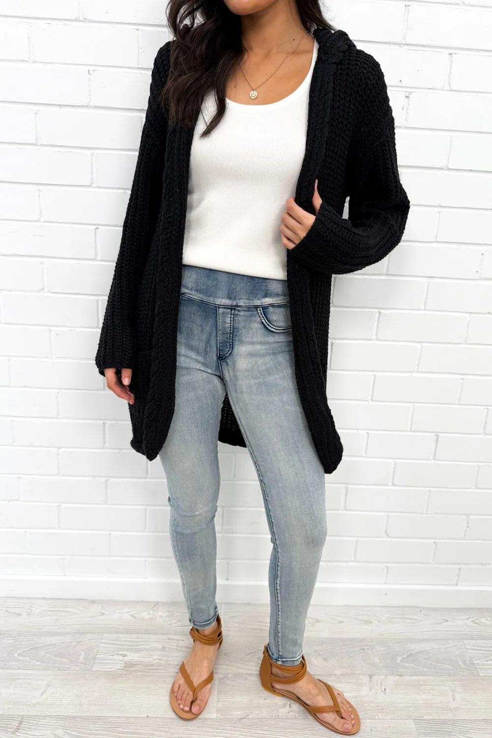 Hooded Knit Cardi