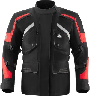 ILM Motorcycle Jacket Adventure Mens Riding Armored Airflow Dirt Bike Touring Waterproof Clothing All Season Model RL01