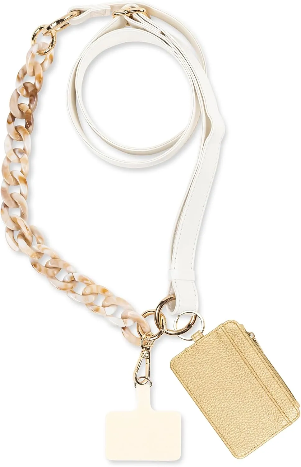 Ivory Crossbody with Detachable Nora Beige Marble Wristlet  Functional, Stylish Accessory for Phone, Wallet & Essentials  Versatile & Compact