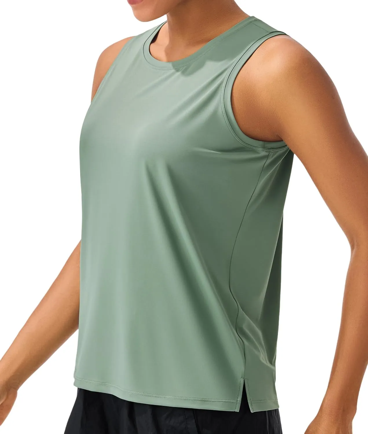 JOYSPELS Ice Silk Workout Tank Tops for Women Cool-Dry Sleeveless Loose Fit Yoga Shirts Athletic Running Gym