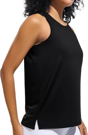 JOYSPELS Ice Silk Workout Tank Tops for Women Cool-Dry Sleeveless Loose Fit Yoga Shirts Athletic Running Gym