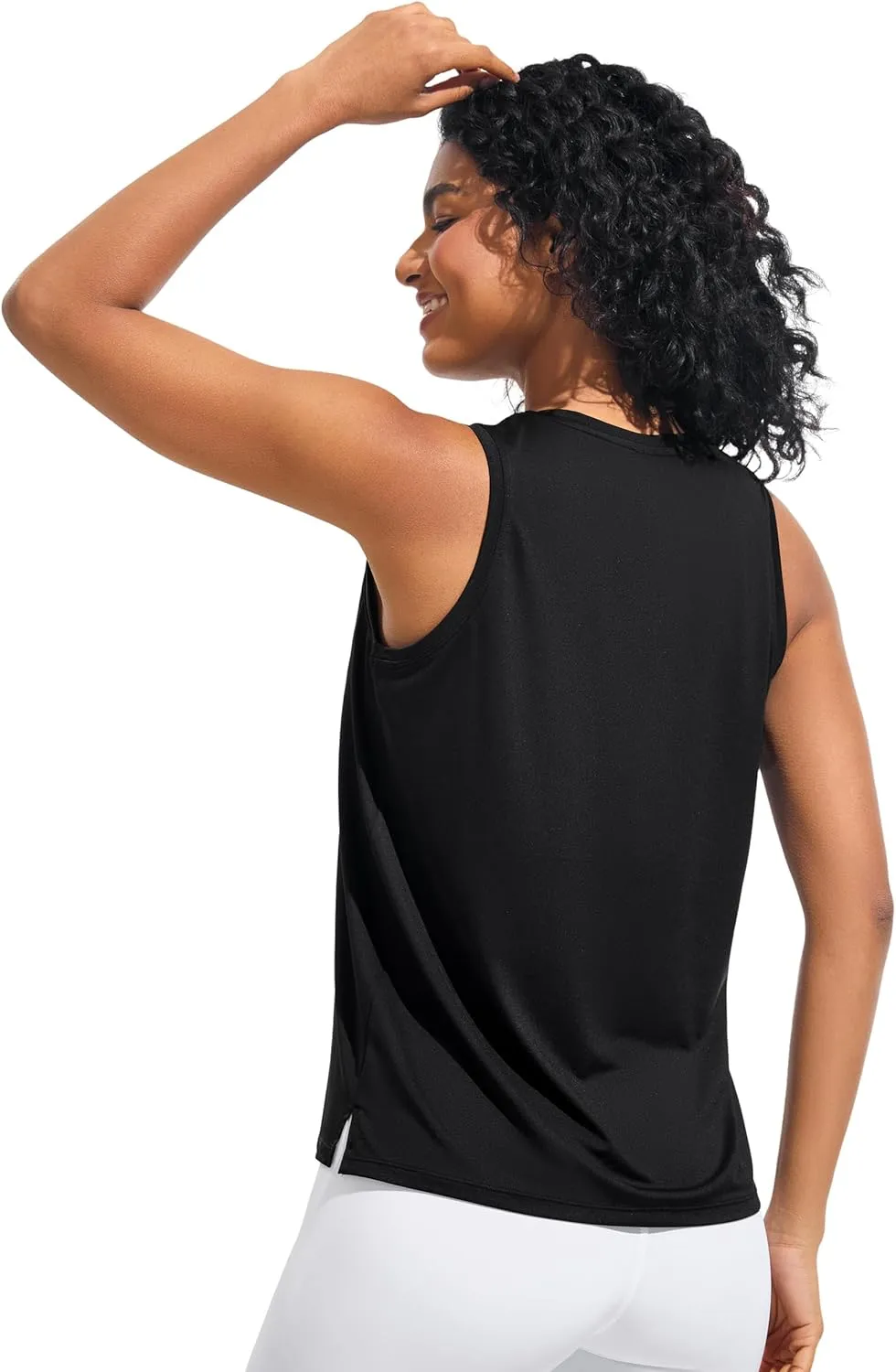 JOYSPELS Ice Silk Workout Tank Tops for Women Cool-Dry Sleeveless Loose Fit Yoga Shirts Athletic Running Gym