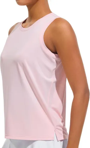 JOYSPELS Ice Silk Workout Tank Tops for Women Cool-Dry Sleeveless Loose Fit Yoga Shirts Athletic Running Gym