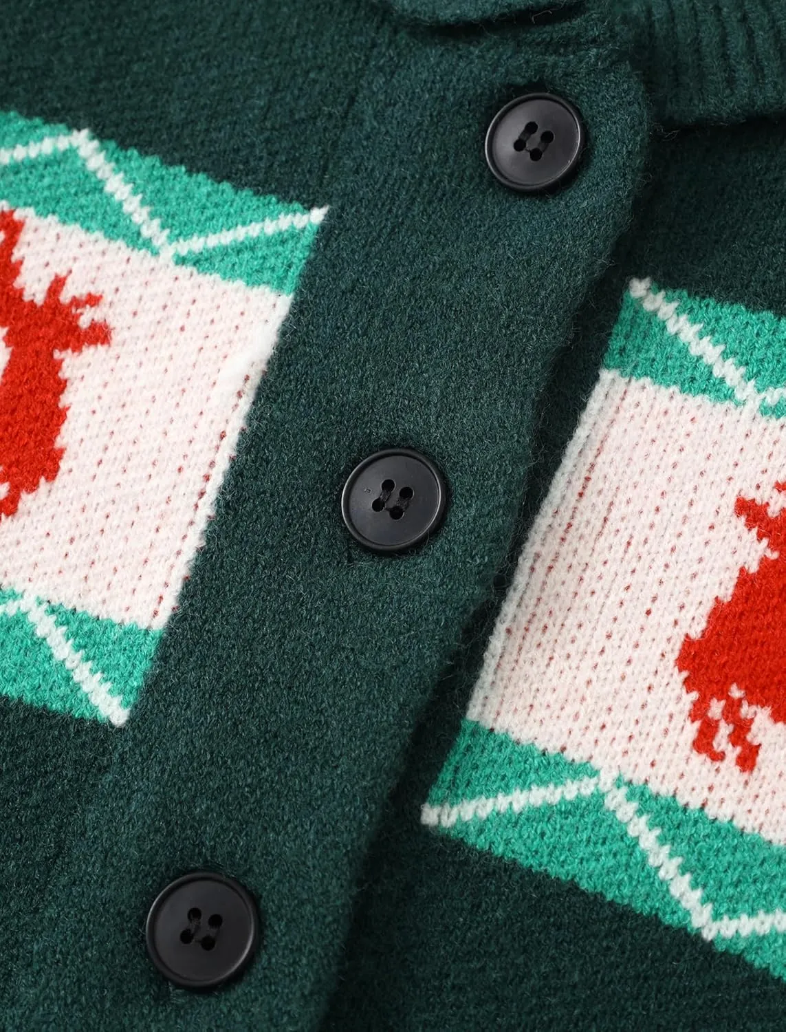 Kids Boys Girls Christmas Cardigans Ugly Xmas Sweaters Reindeer Snowflake Shawl Collar Knitted Cardigan Sweater