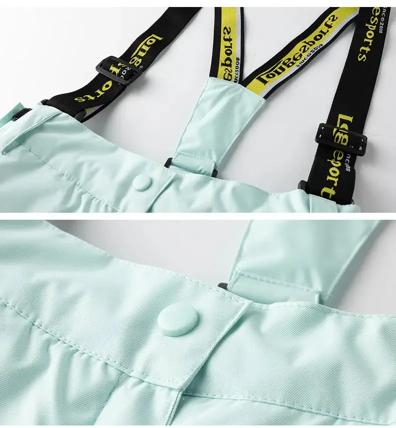 Kids Winter Ski Jacket and Bibs Set Warm Fleece Lined Coats