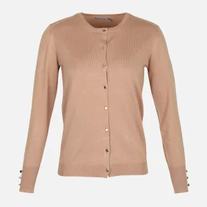 LADIES BASIC CARDIGAN CREWNECK