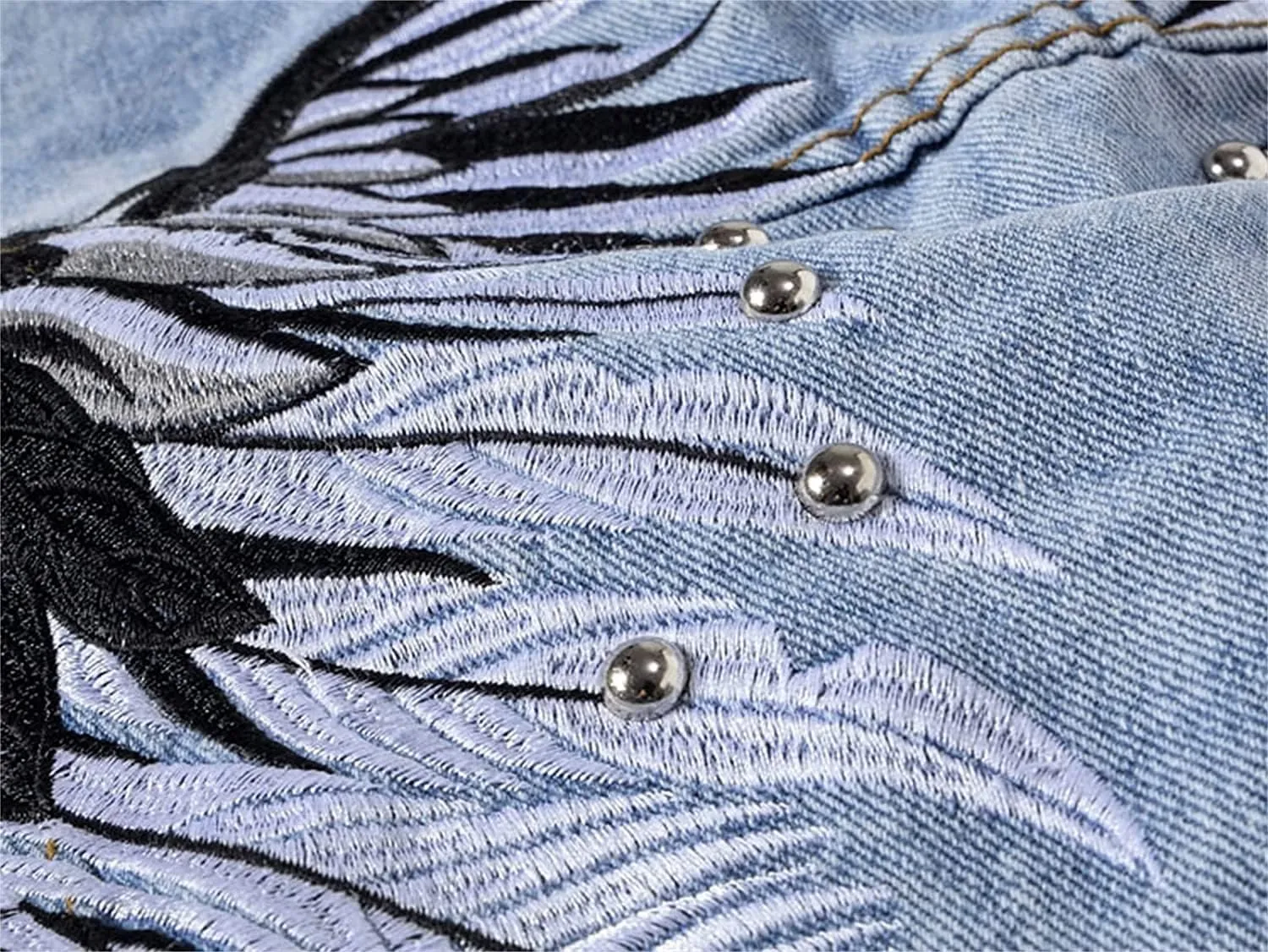Lazutom Men's Cowboy Punk Denim Vest Distressed Sleeveless Jeans Vest Waistcoat