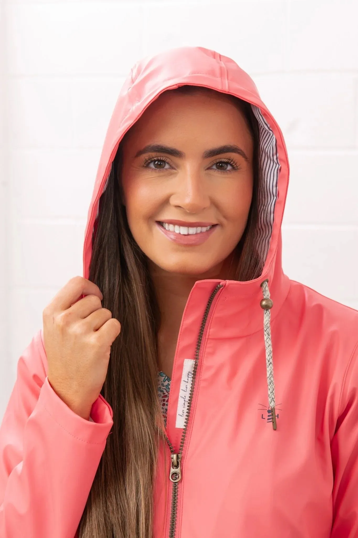 Lighthouse Ladies Lucy Rubberised Waterproof Coat - Sugar Coral