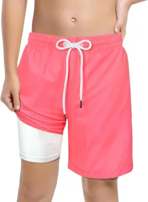 LUCOWEE Boys Swim Trunks Soft Boxers Lined no Chafe Swimsuit Bathing Shorts Sandless Quick Dry UPF 50  Functional Drawstring
