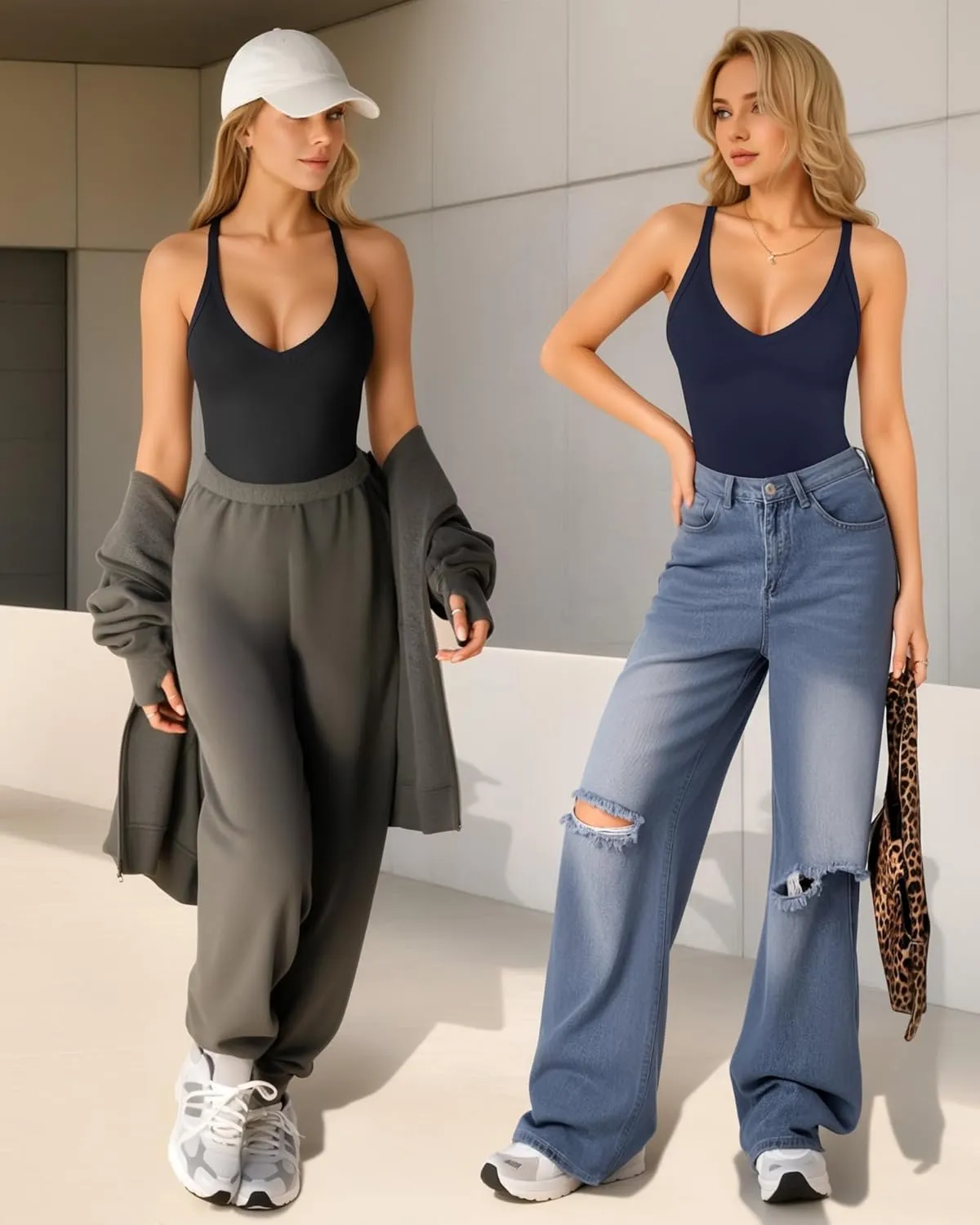 MANGOPOP Women's V Neck Tank Tops Racerback Slim Fit Workout Tanks Sleeveless Ribbed Summer Trendy Top 2025