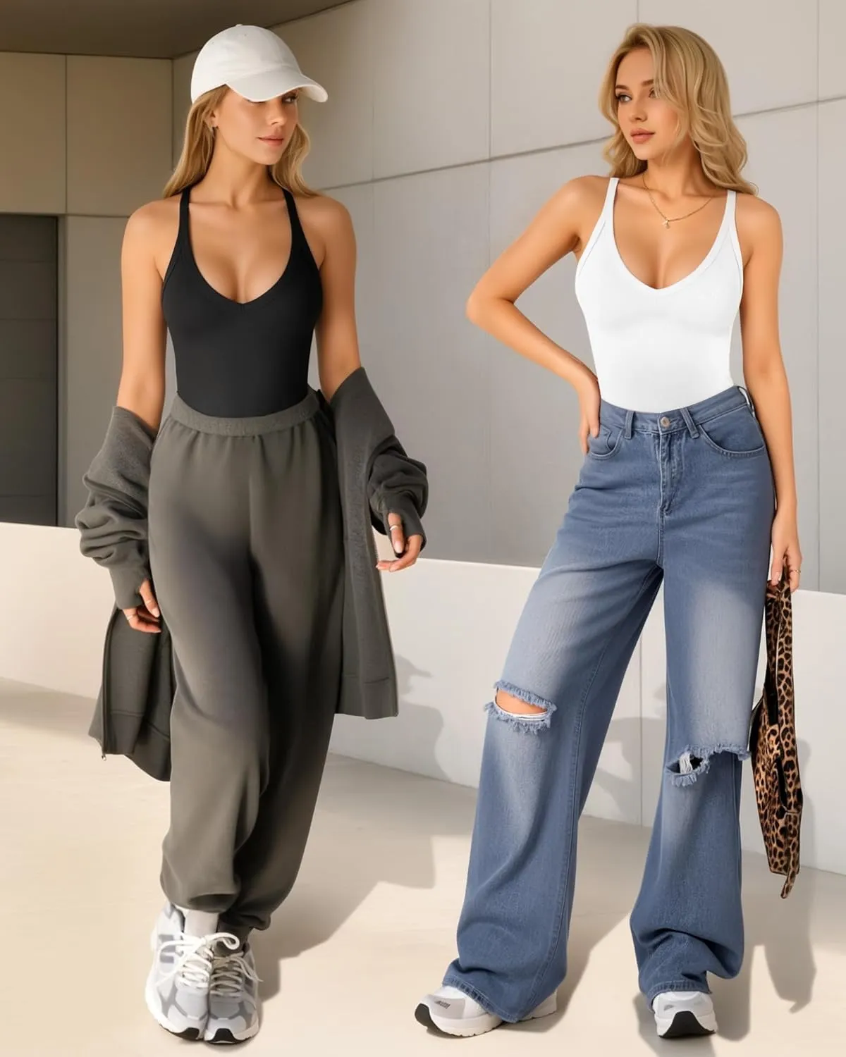 MANGOPOP Women's V Neck Tank Tops Racerback Slim Fit Workout Tanks Sleeveless Ribbed Summer Trendy Top 2025