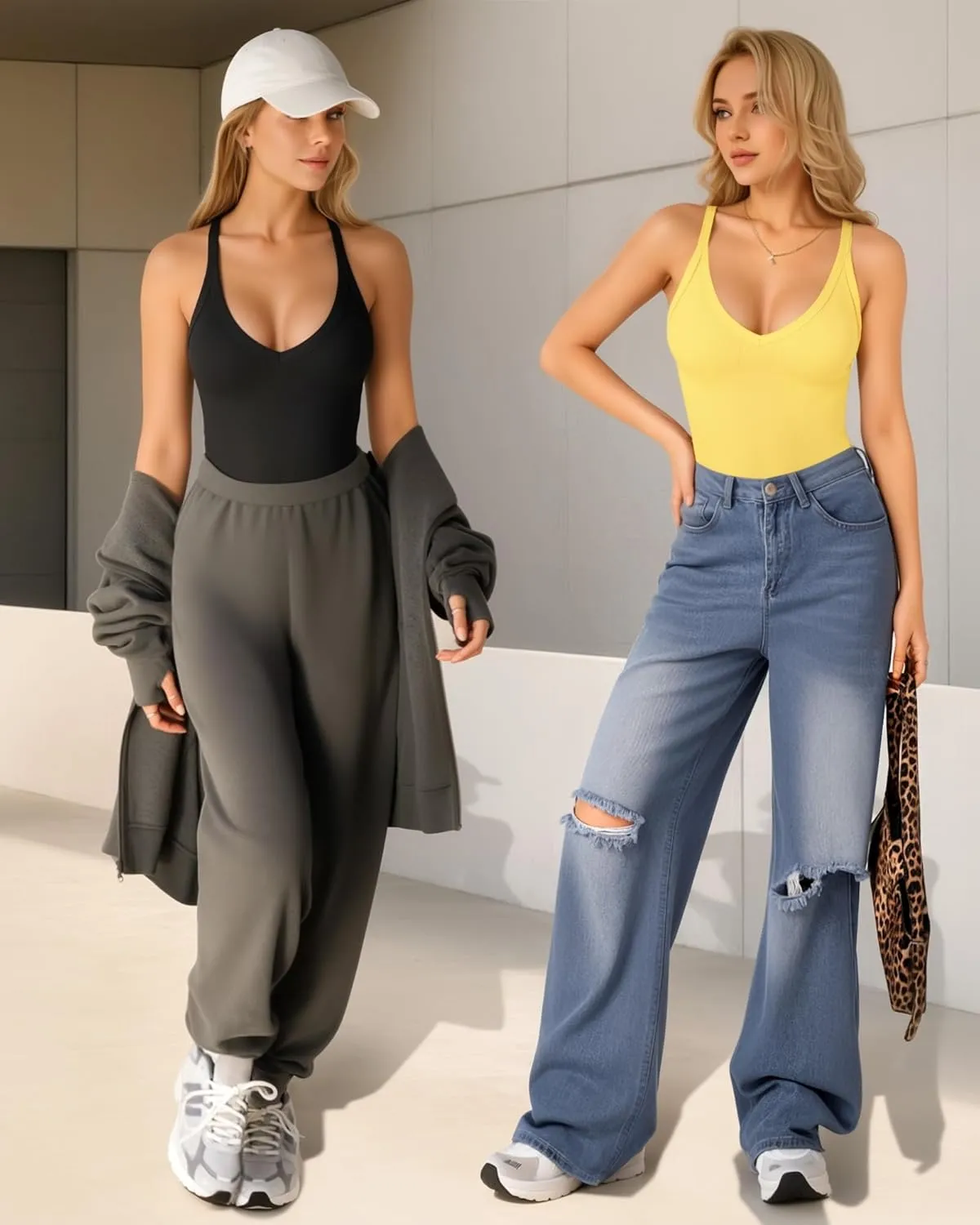 MANGOPOP Women's V Neck Tank Tops Racerback Slim Fit Workout Tanks Sleeveless Ribbed Summer Trendy Top 2025