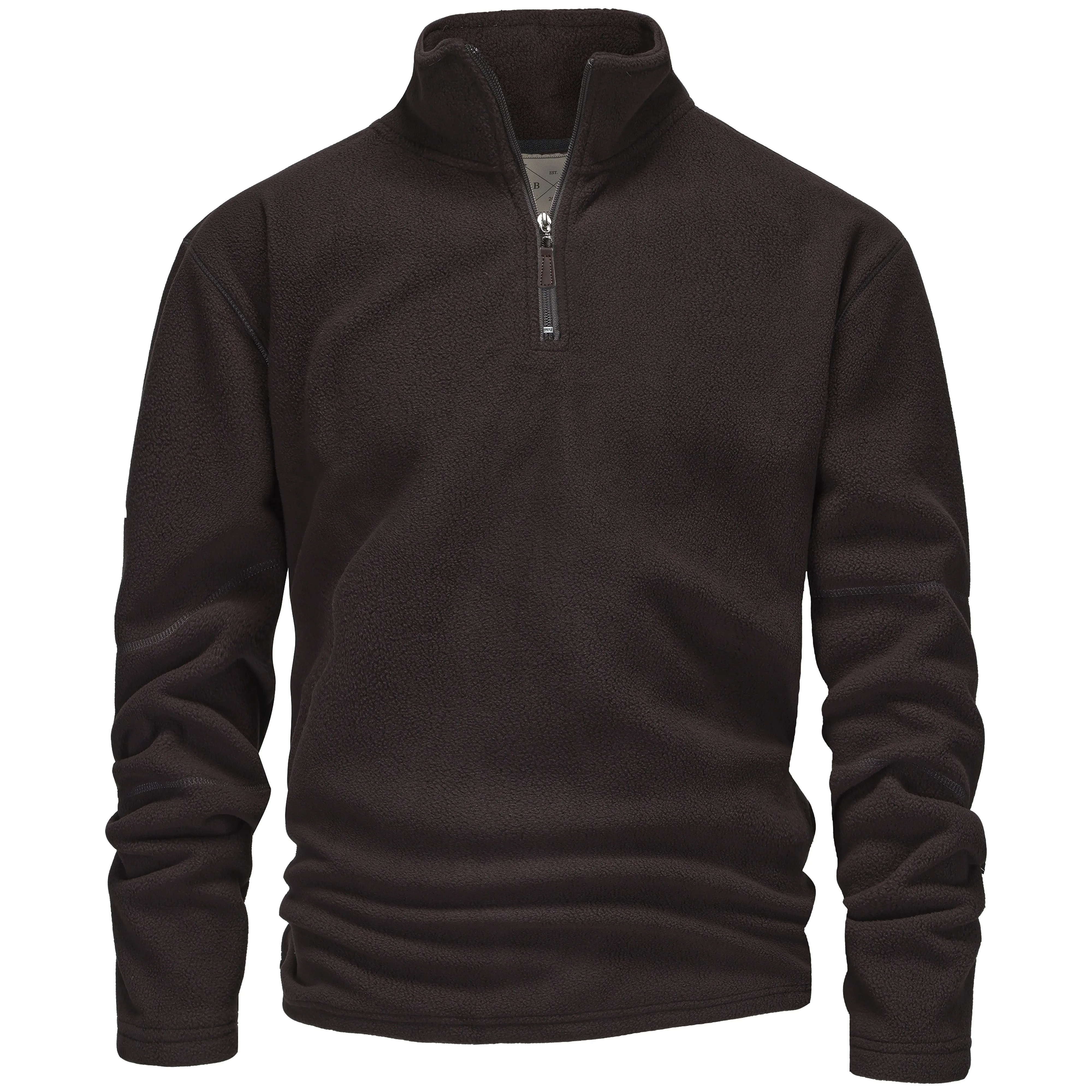 Mens 1/4 Zip Fleece Jumper - Olive Green