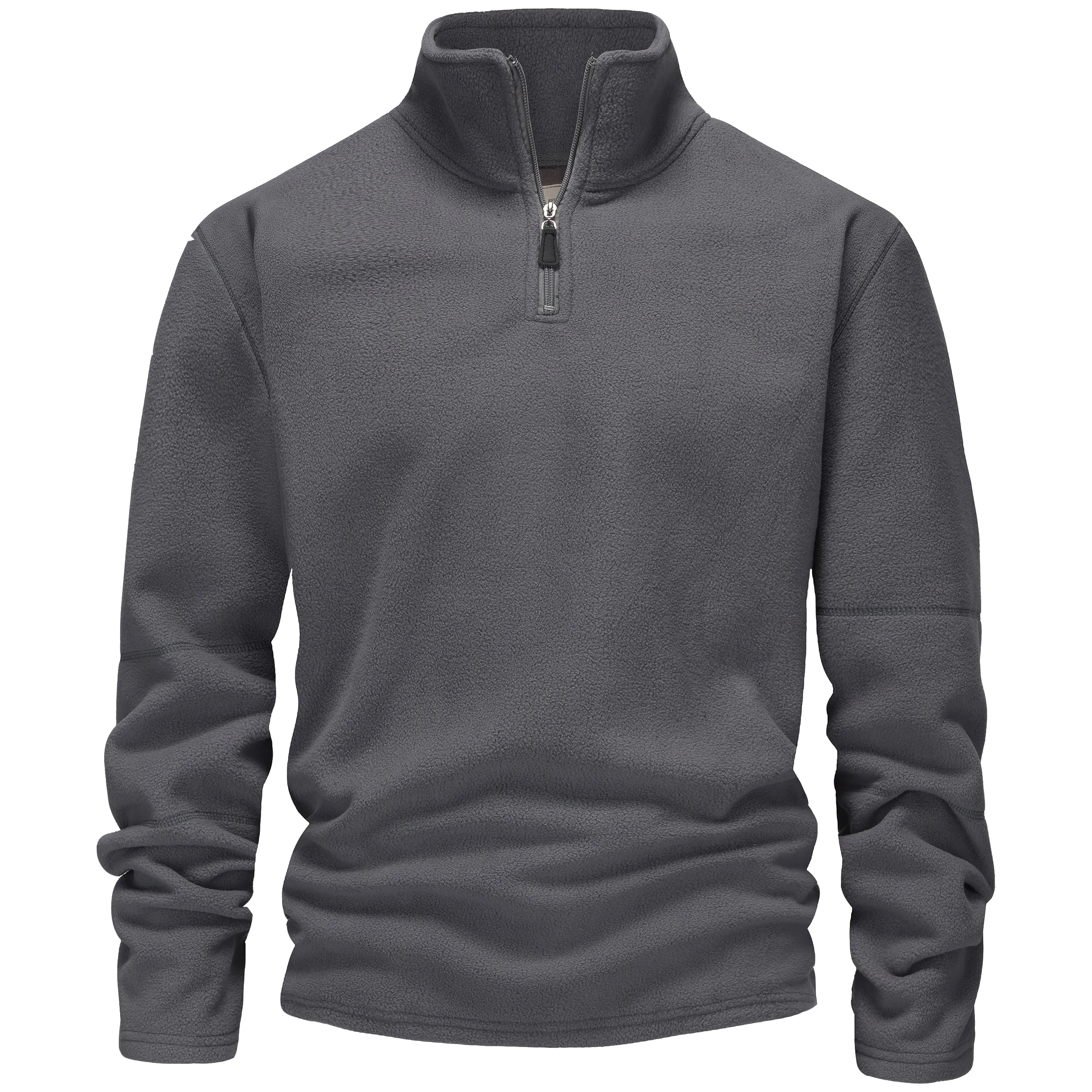 Mens 1/4 Zip Fleece Jumper - Olive Green