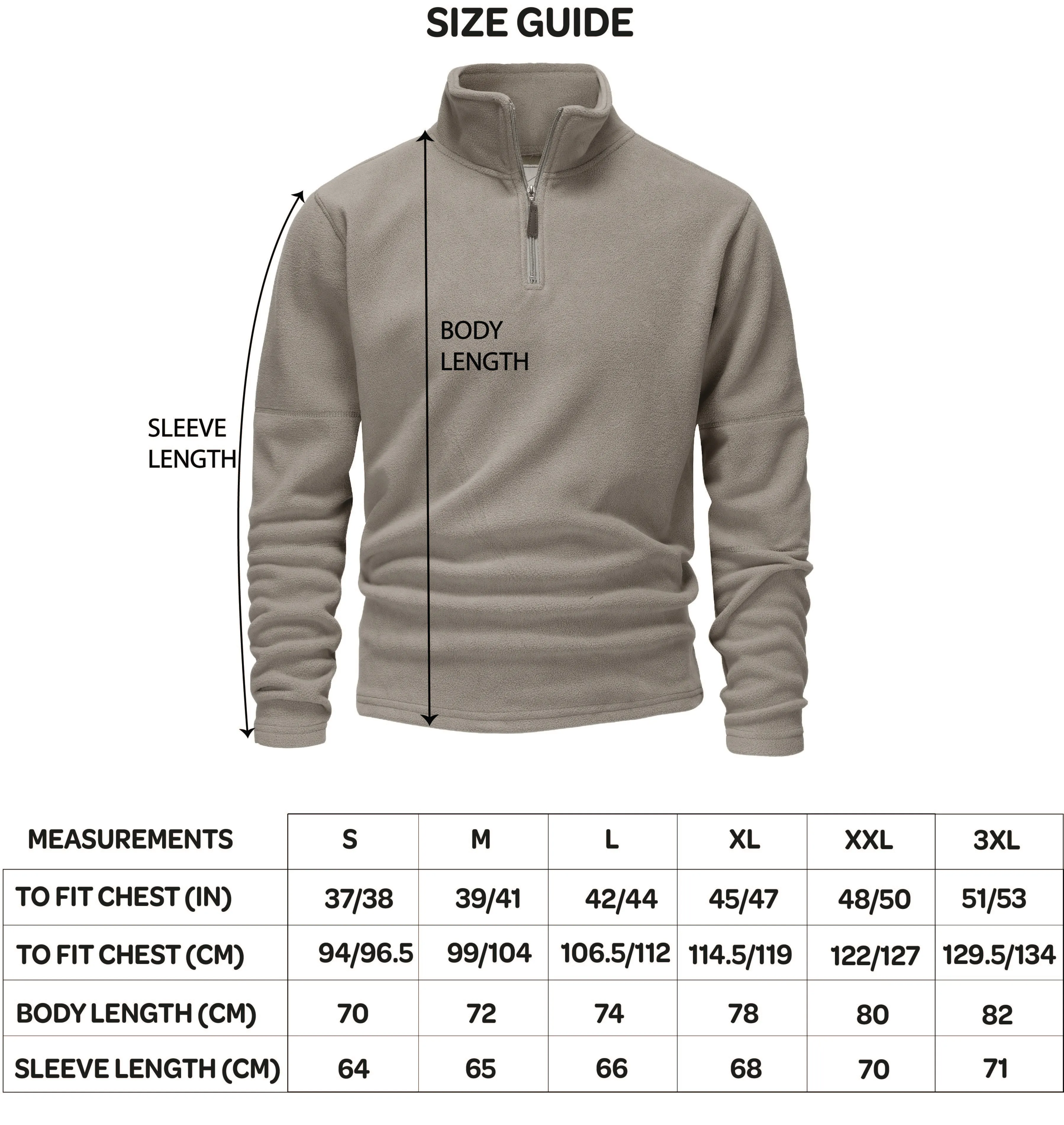 Mens 1/4 Zip Fleece Jumper - Olive Green