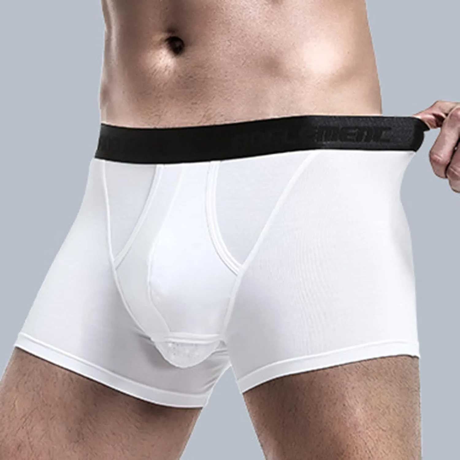 Mens Boxer Briefs Mens Stretch Boxer Briefs Soft Cotton Open Fly Plaid Boxers