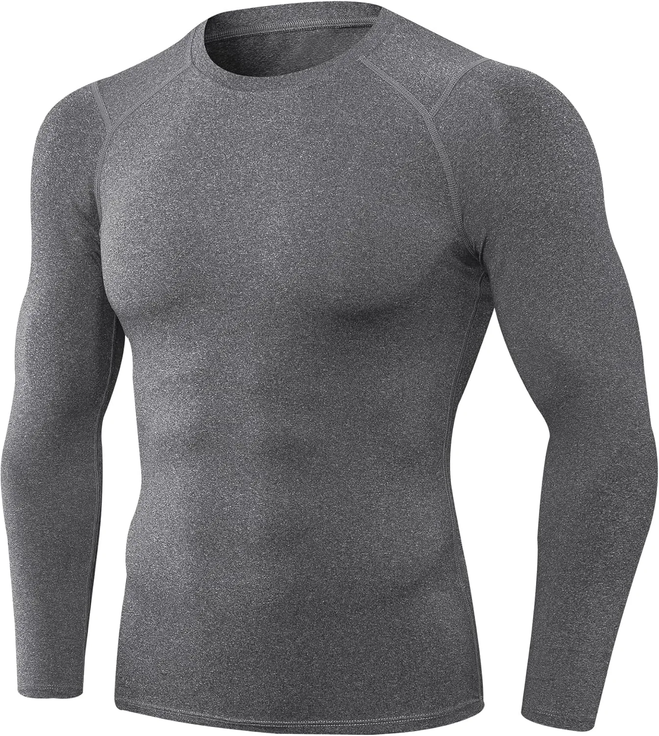 Men's Compression Shirts Long Sleeve Sport Workout T-Shirt Running Cool Dry Tops Active Baselayer Undershirts