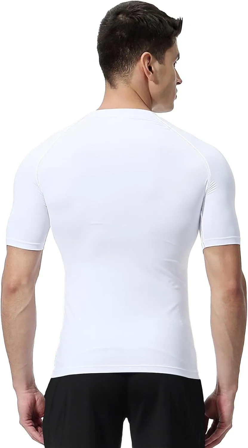 Men's Compression Shirts Workout Sports Short Sleeve Running Tops Cool Dry Tight T-Shirt Baselayer Gym Undershirts