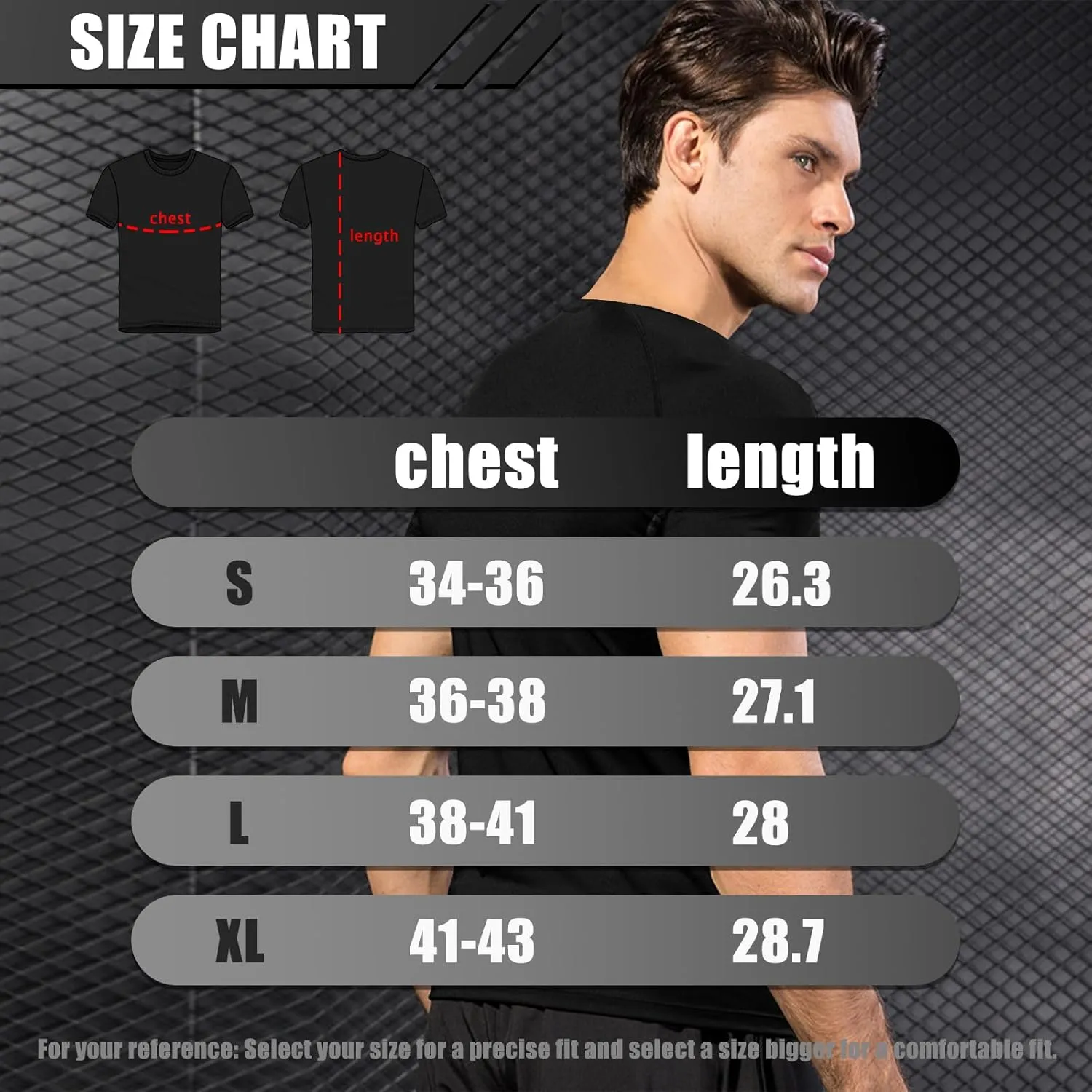 Men's Compression Shirts Workout Sports Short Sleeve Running Tops Cool Dry Tight T-Shirt Baselayer Gym Undershirts