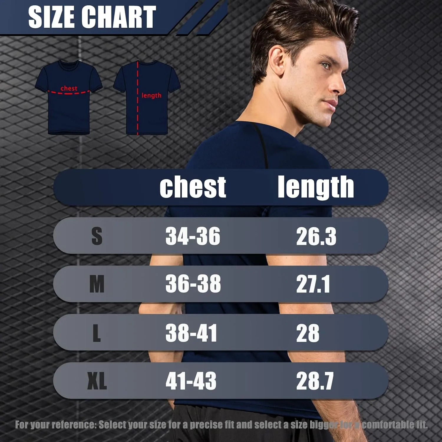 Men's Compression Shirts Workout Sports Short Sleeve Running Tops Cool Dry Tight T-Shirt Baselayer Gym Undershirts