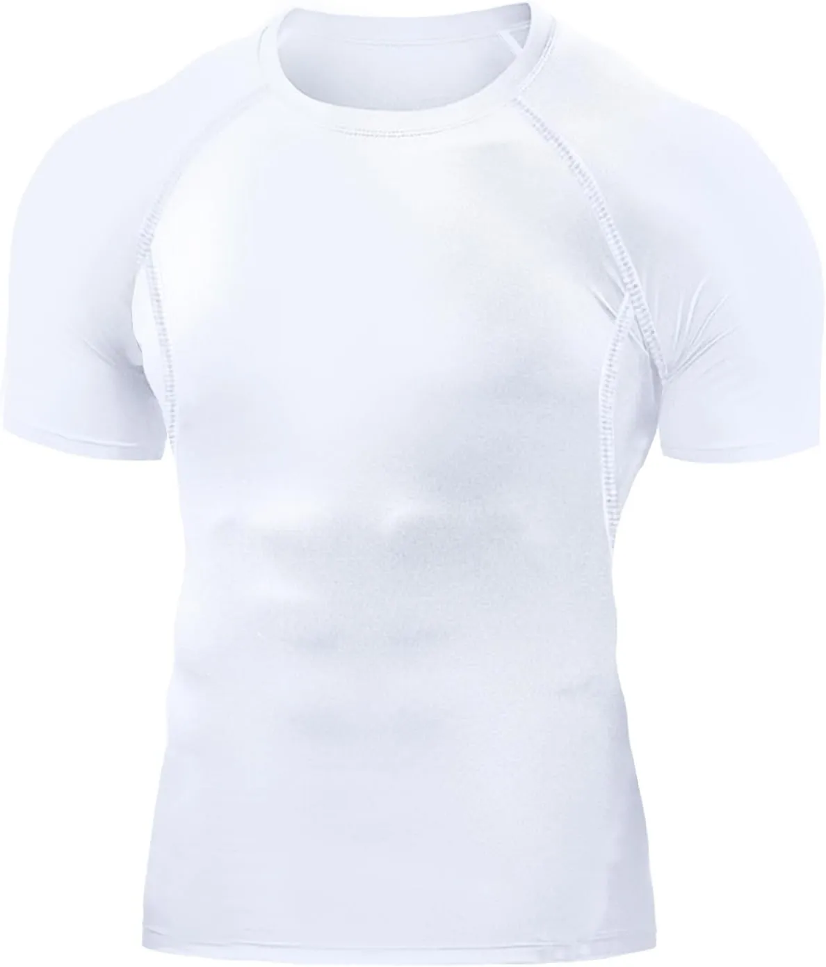 Men's Compression Shirts Workout Sports Short Sleeve Running Tops Cool Dry Tight T-Shirt Baselayer Gym Undershirts