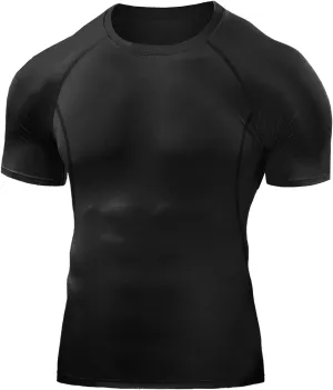 Men's Compression Shirts Workout Sports Short Sleeve Running Tops Cool Dry Tight T-Shirt Baselayer Gym Undershirts