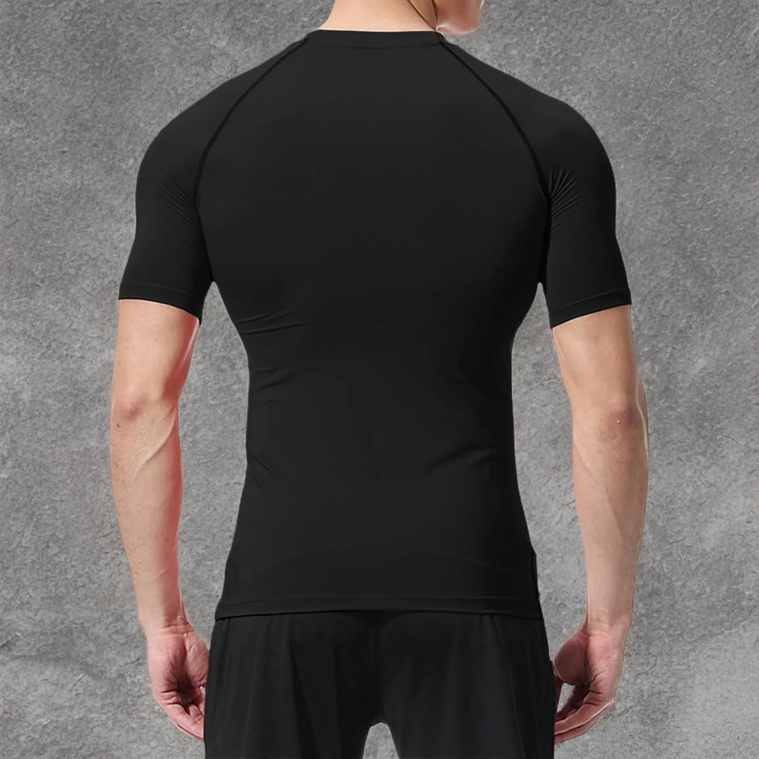 Men's Compression Shirts Workout Sports Short Sleeve Running Tops Cool Dry Tight T-Shirt Baselayer Gym Undershirts