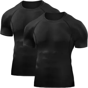 Men's Compression Shirts Workout Sports Short Sleeve Running Tops Cool Dry Tight T-Shirt Baselayer Gym Undershirts