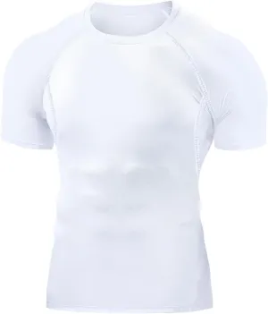 Men's Compression Shirts Workout Sports Short Sleeve Running Tops Cool Dry Tight T-Shirt Baselayer Gym Undershirts
