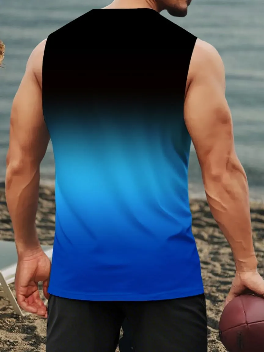 Mens Graphic Tank Tops Workout Sleeveless Shirts Hawaiian Palm Tree Vacation Tanks for Men Summer Beach T-Shirt