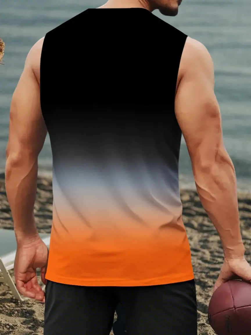 Mens Graphic Tank Tops Workout Sleeveless Shirts Hawaiian Palm Tree Vacation Tanks for Men Summer Beach T-Shirt