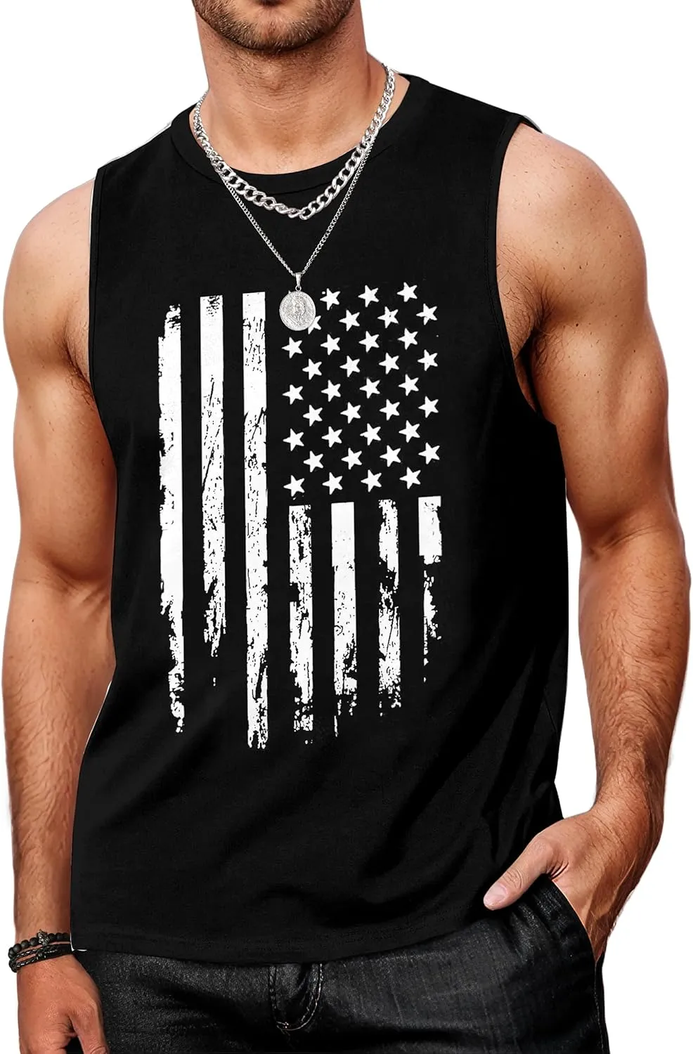 Mens Graphic Tank Tops Workout Sleeveless Shirts Hawaiian Palm Tree Vacation Tanks for Men Summer Beach T-Shirt