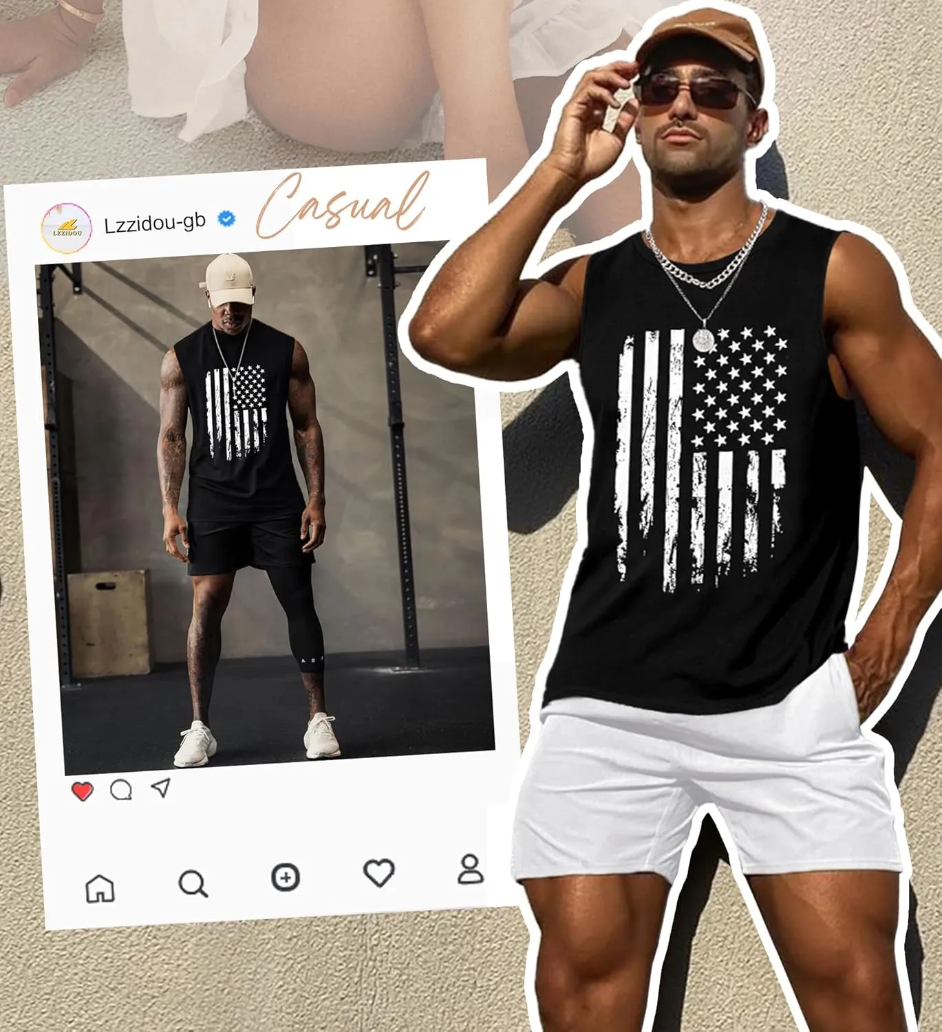 Mens Graphic Tank Tops Workout Sleeveless Shirts Hawaiian Palm Tree Vacation Tanks for Men Summer Beach T-Shirt