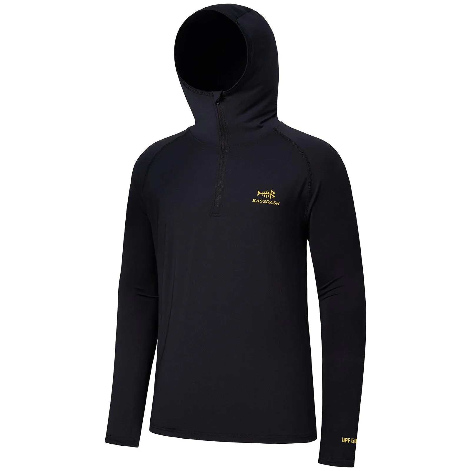 Men's UPF 50  1/4 Zipper Fishing hoodie Shirts FS24M