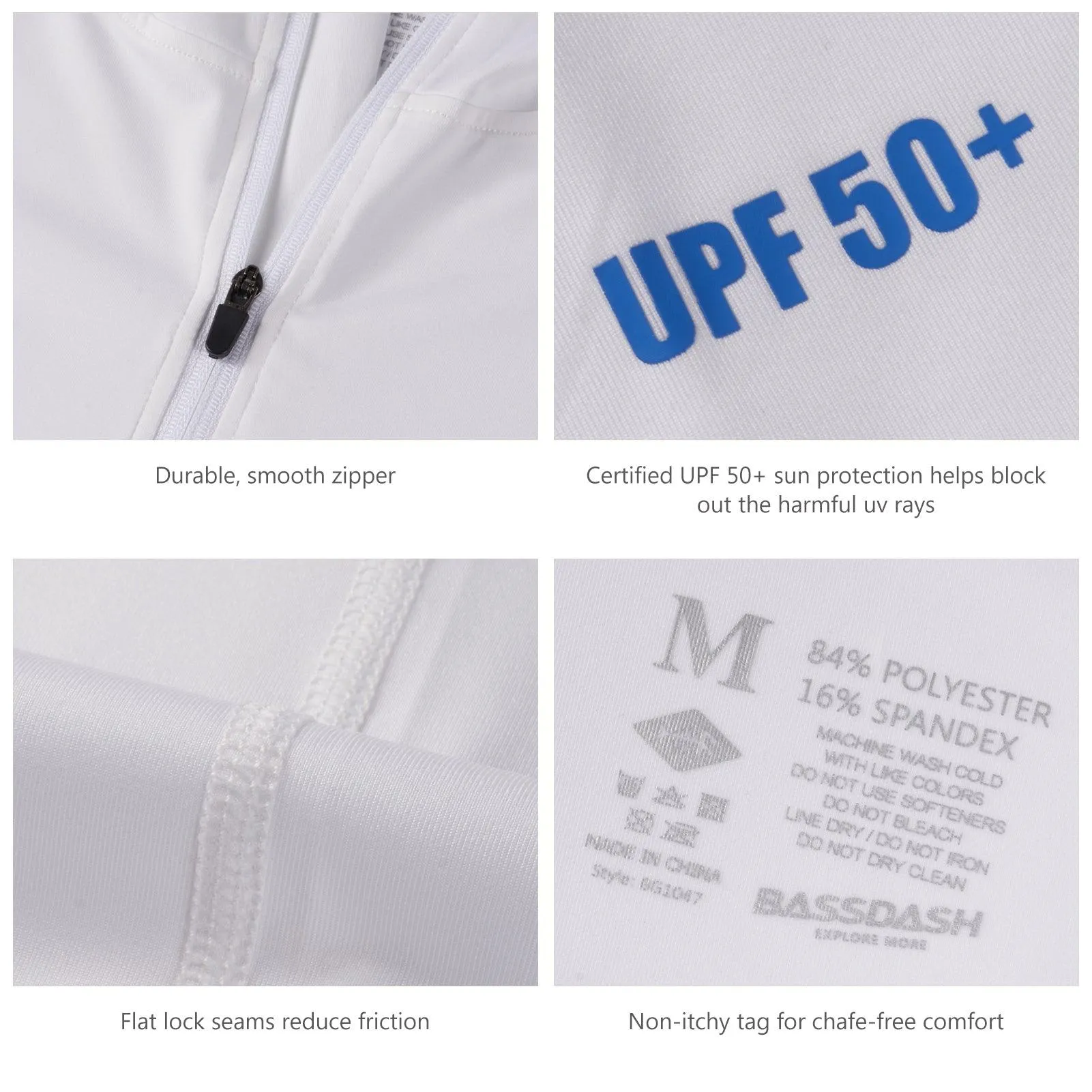 Men's UPF 50  1/4 Zipper Fishing hoodie Shirts FS24M