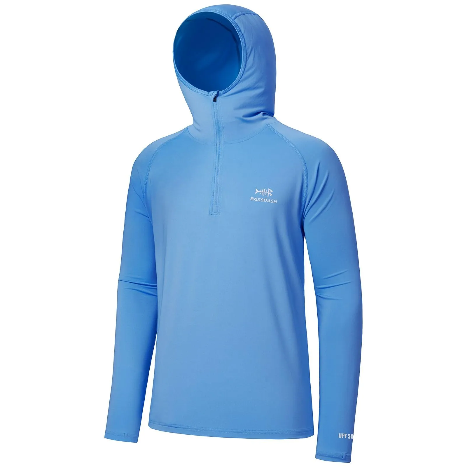 Men's UPF 50  1/4 Zipper Fishing hoodie Shirts FS24M