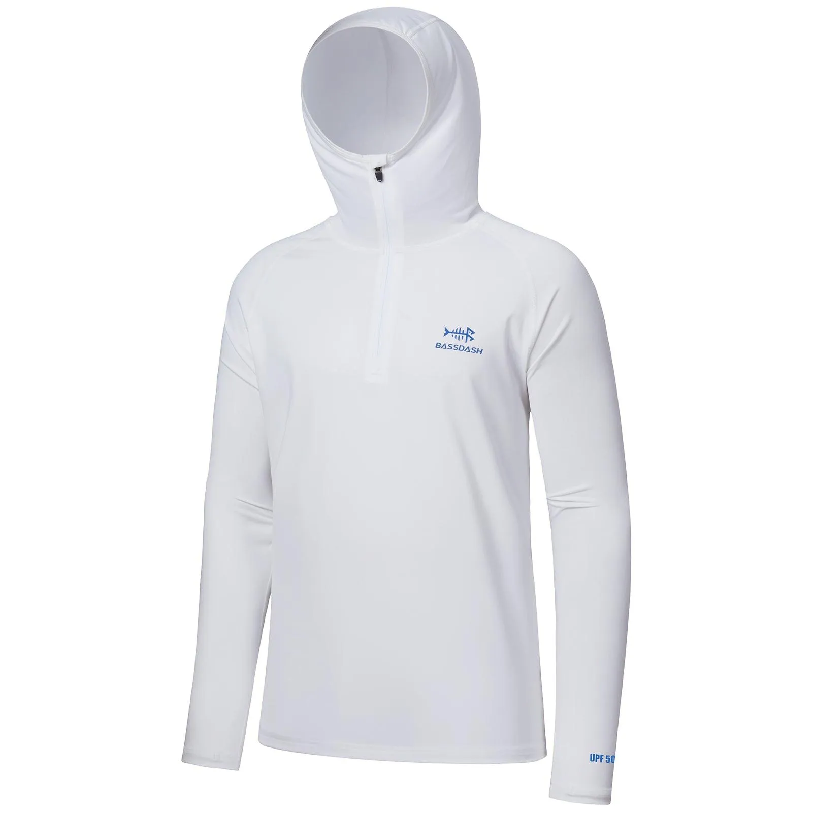 Men's UPF 50  1/4 Zipper Fishing hoodie Shirts FS24M