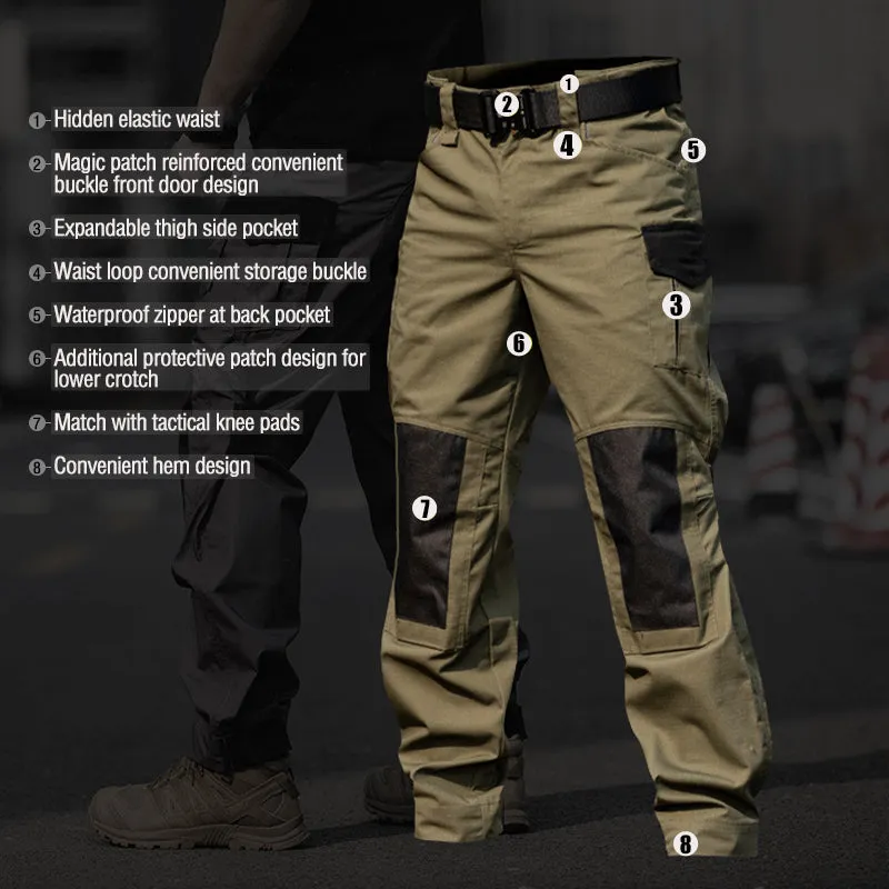 Men's Urban Cargo Pants Waterproof Ripstop Pants