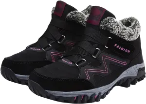 Men's Work Boots Soft Toe Hiking Sneakers Comfortable Warm Safety Shoes for Women Winter Wide Outdoor Shoes Slip on Loafers Hike Grounded Footwear