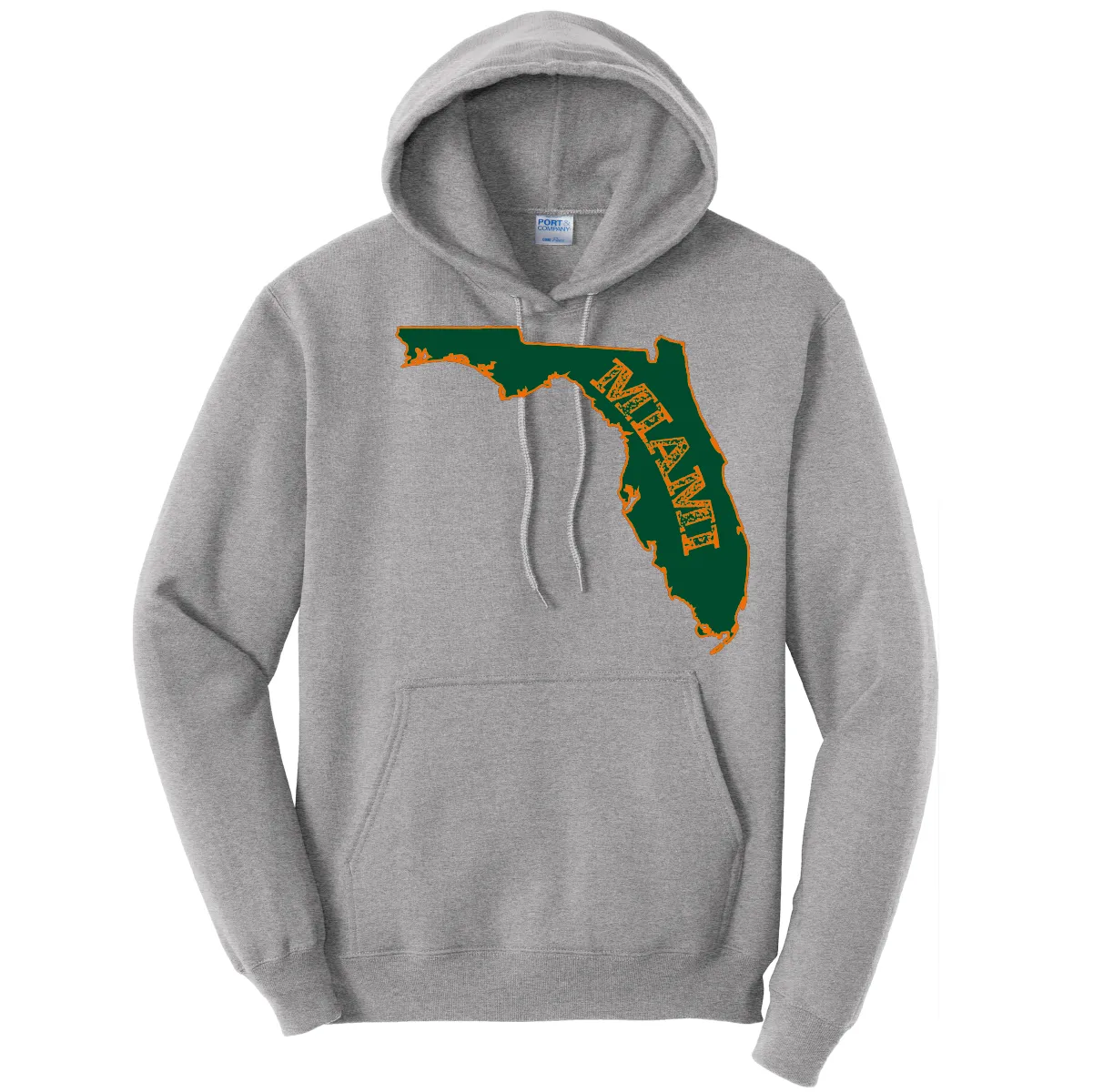 Miami Orange and Green Cotton Hoodie