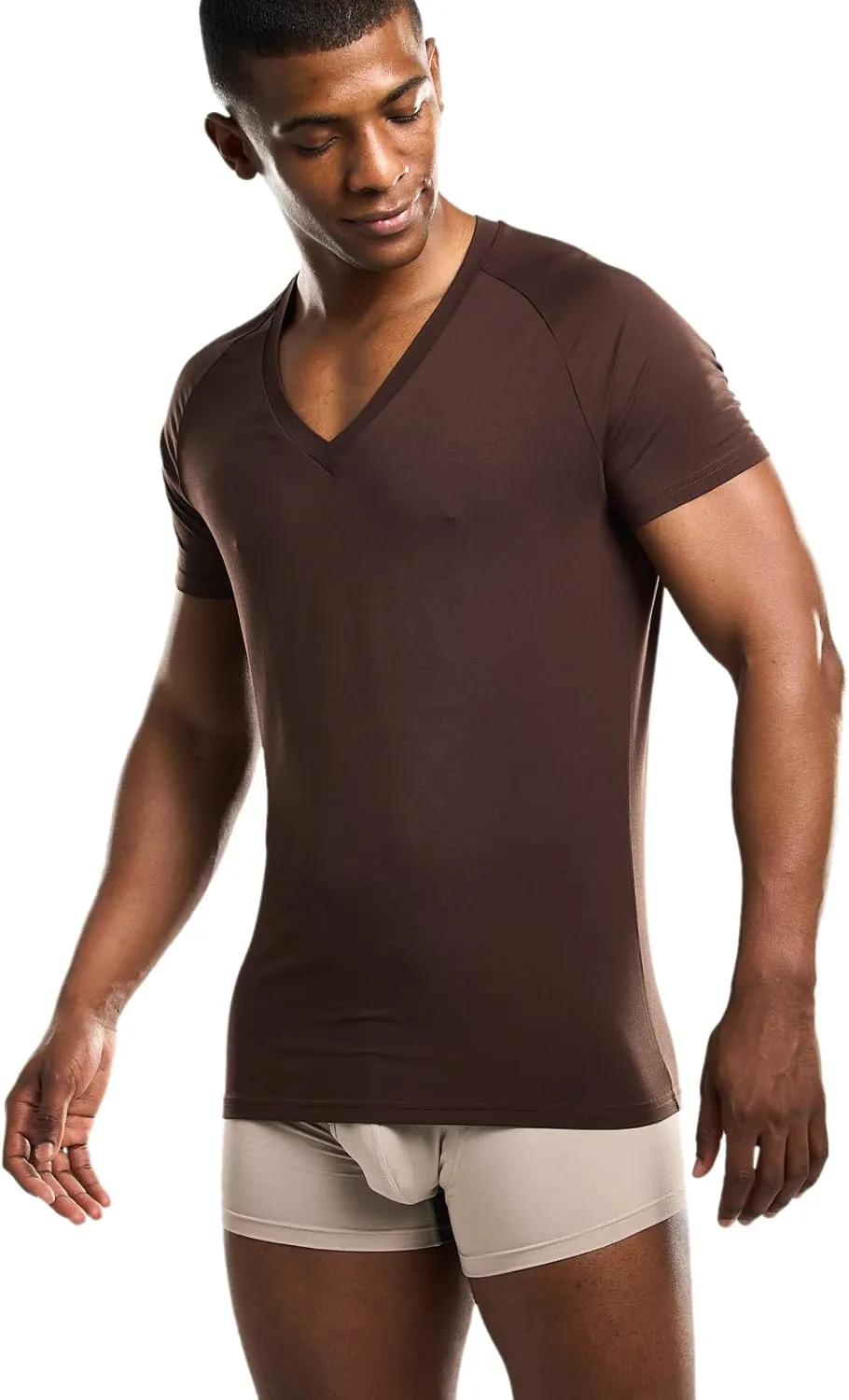 Mr. Davis Comfort Fit Premium Bamboo Viscose Tailored Cut Stylish V Neck Men's Undershirt