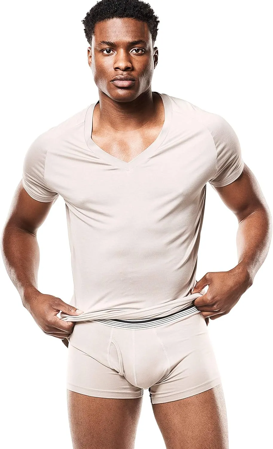 Mr. Davis Comfort Fit Premium Bamboo Viscose Tailored Cut Stylish V Neck Men's Undershirt