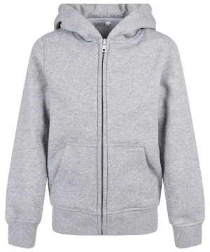 Organic kids basic zip hoodie | Heather Grey