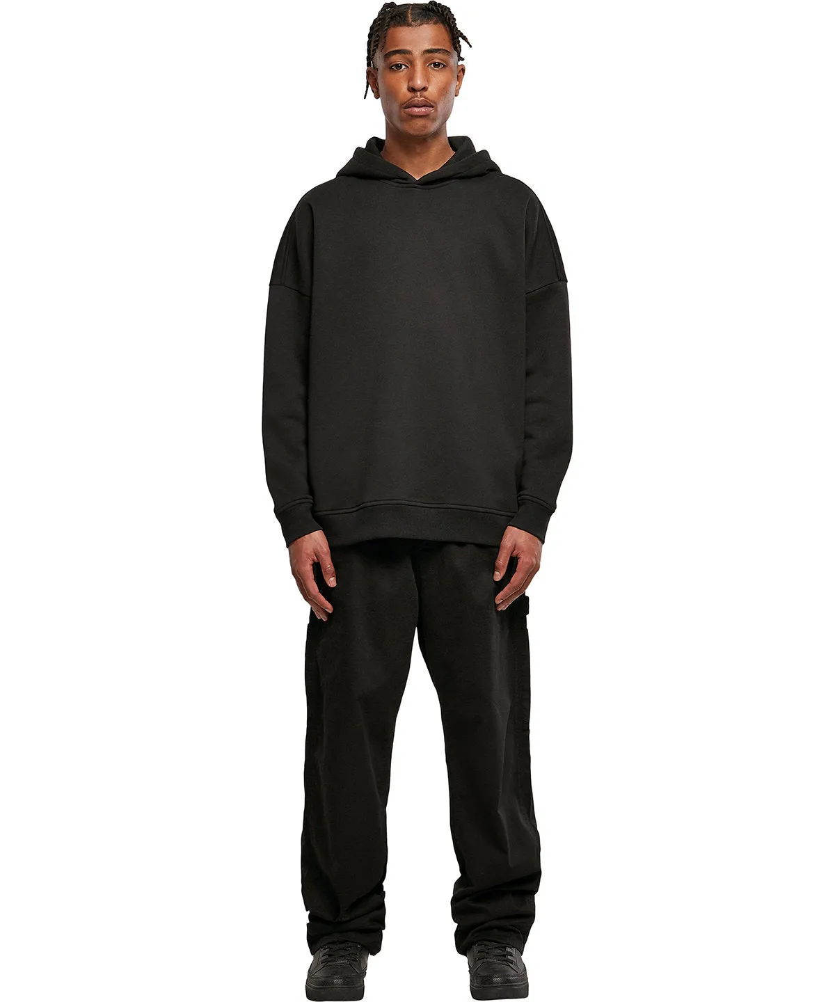 Oversized cut-on sleeve hoodie | Black