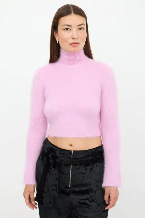 Pink Mohair Cut Out Sweater